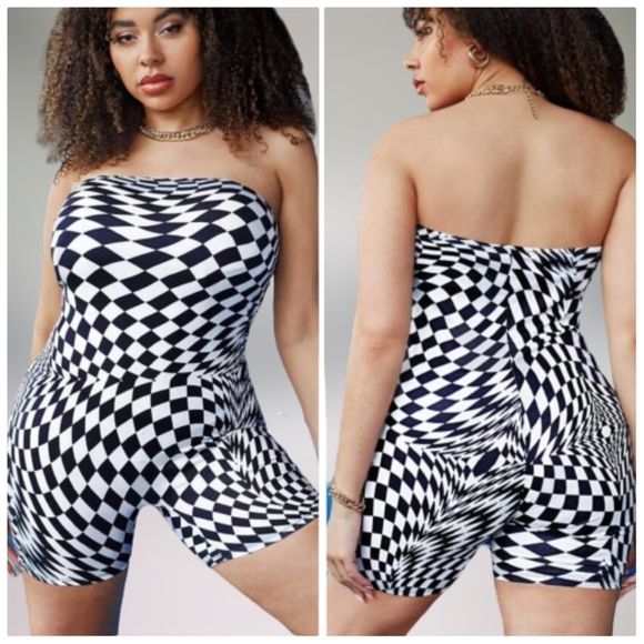 checkerboard tube top